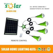 Portable mini solar light kits for home lighting, mini indoor lighting kits with CE